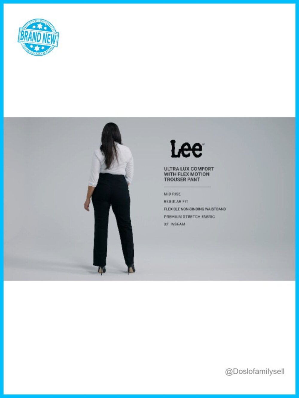 Plus Size Ultra Lux Comfort Flex Motion Trouser Pant Work Wear - Picture 4 of 4